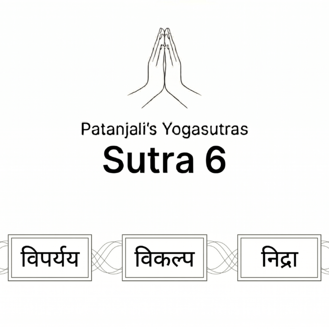 Sutra 6 from Patanjali’s Yogaustras