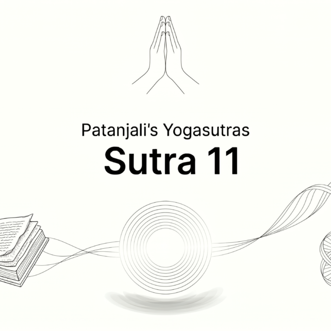 Sutra 11 from Patanjali’s Yogaustras